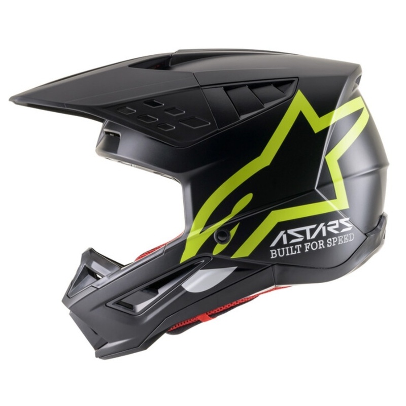 Alpinestars S-M5 Compass motokros čelada črno-fluo rumena