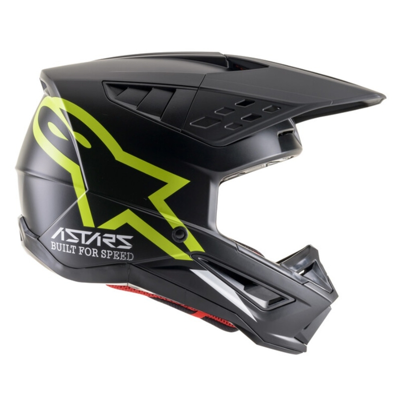 Alpinestars S-M5 Compass motokros čelada črno-fluo rumena