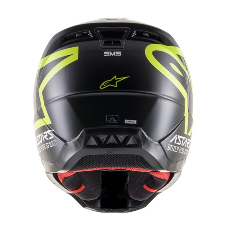 Alpinestars S-M5 Compass motokros čelada črno-fluo rumena