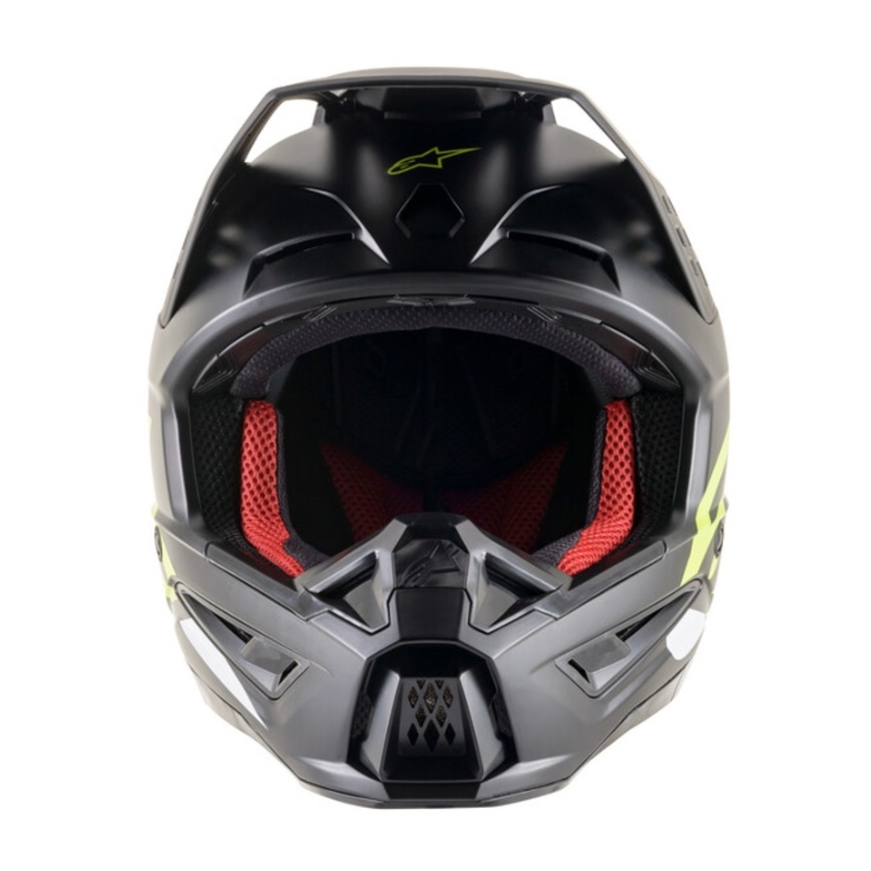 Alpinestars S-M5 Compass motokros čelada črno-fluo rumena