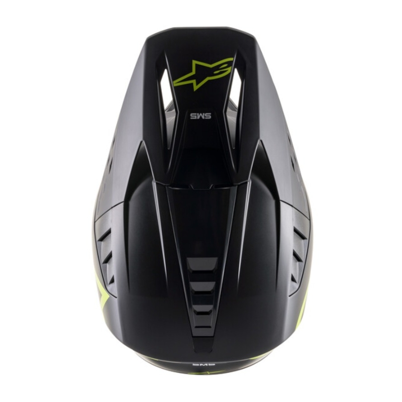 Alpinestars S-M5 Compass motokros čelada črno-fluo rumena