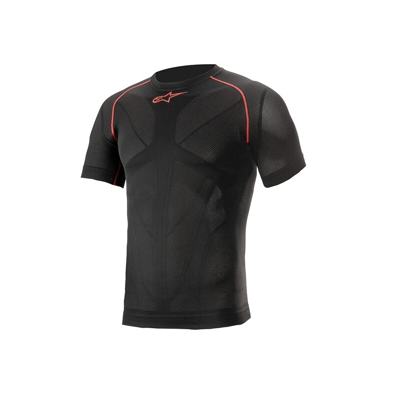 Termo majica s kratkimi rokavi Alpinestars Ride Tech Summer črno-rdeča