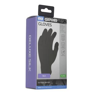 Črne svilene podloge za rokavice OXFORD