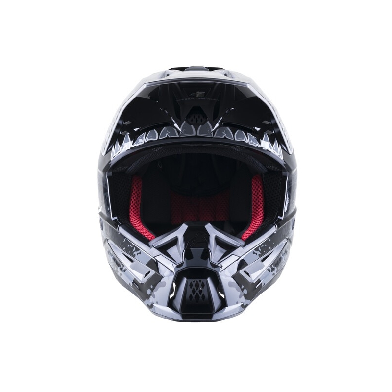 Alpinestars S-M5 Solar Flare motokros čelada črno-siva razprodaja