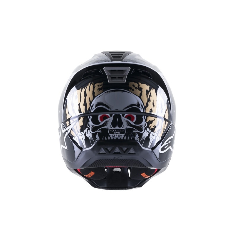 Alpinestars S-M5 Solar Flare motokros čelada črno-siva razprodaja