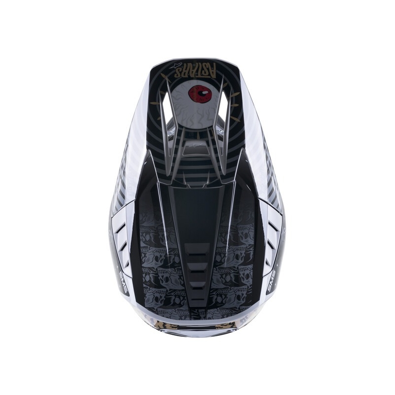 Alpinestars S-M5 Solar Flare motokros čelada črno-siva razprodaja