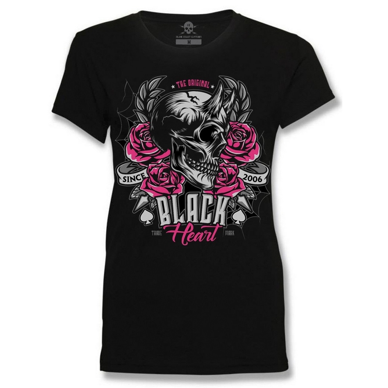 Ženska majica Black Heart Devil Rose