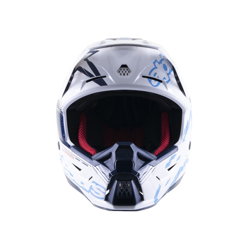 Alpinestars S-M5 Action motokros čelada bela-modra-črna-temno rdeča