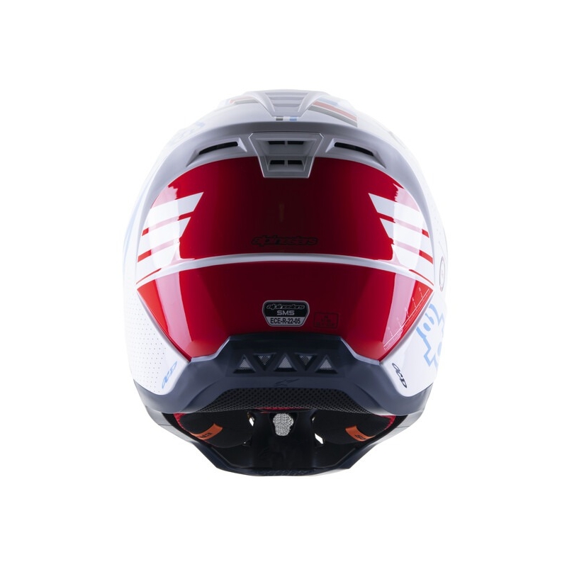 Alpinestars S-M5 Action motokros čelada bela-modra-črna-temno rdeča