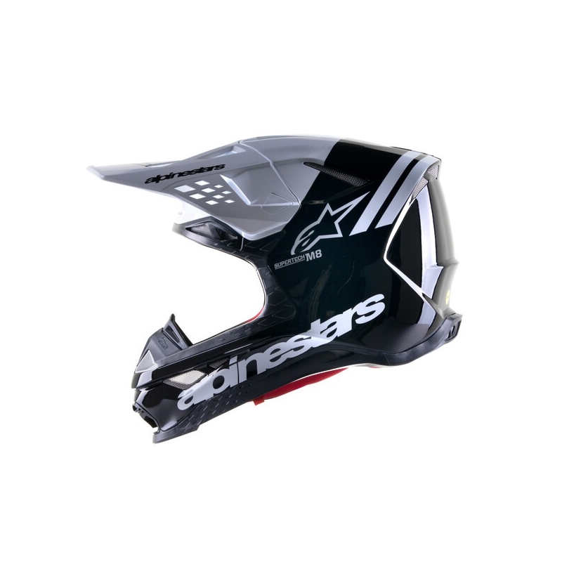 Alpinestars Supertech S-M8 Radium 2 motokros čelada črno-bela