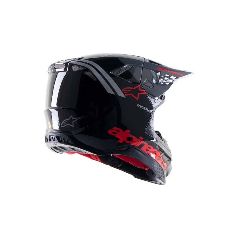 Alpinestars Supertech S-M8 Radium 2 motokros čelada črno-sivo-rdeča