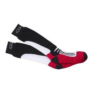 Črno-belo-rdeči ščitniki za kolena Alpinestars Racing Road CoolMax®