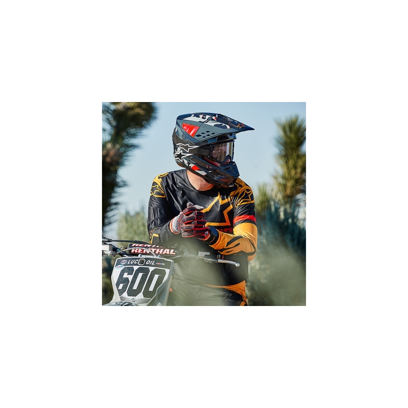 Motokros čelada Alpinestars S-M5 Rover antracit-fluo rdeča-kamuflažno siva