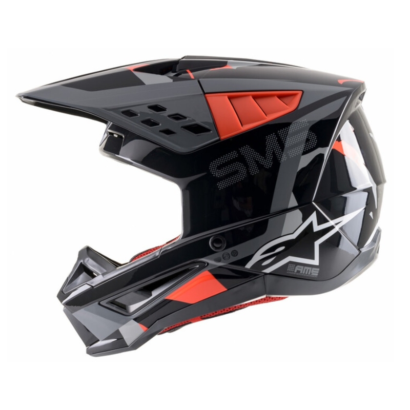 Motokros čelada Alpinestars S-M5 Rover antracit-fluo rdeča-kamuflažno siva