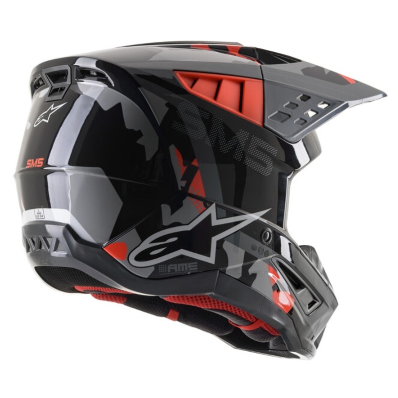 Motokros čelada Alpinestars S-M5 Rover antracit-fluo rdeča-kamuflažno siva