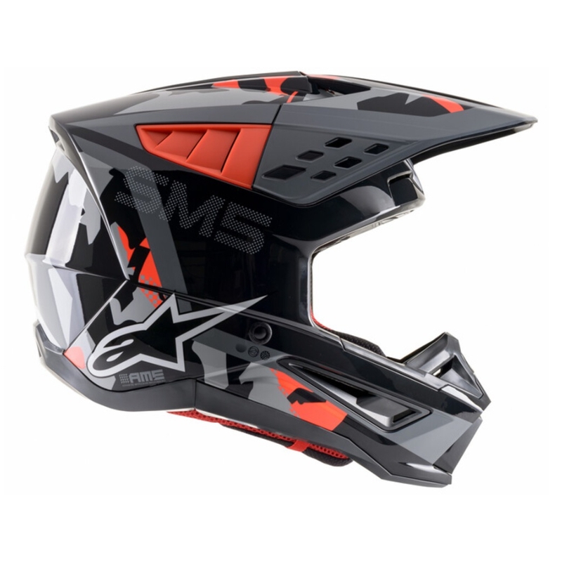 Motokros čelada Alpinestars S-M5 Rover antracit-fluo rdeča-kamuflažno siva