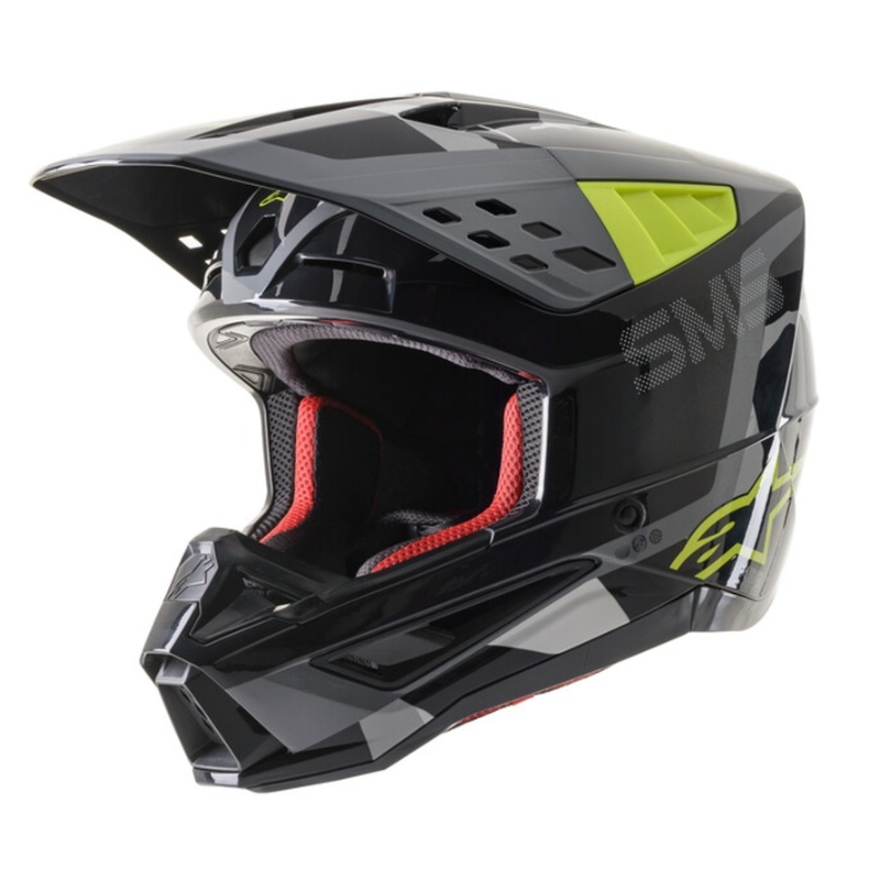 Alpinestars S-M5 Rover motokros čelada antracitno-fluo rumena-kamuflažno siva