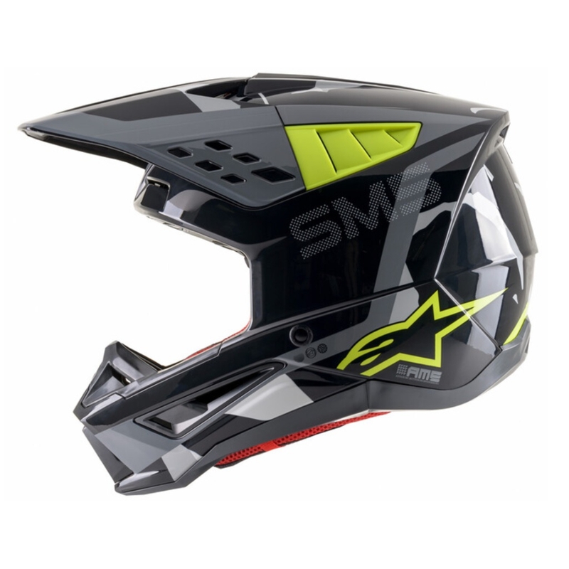Alpinestars S-M5 Rover motokros čelada antracitno-fluo rumena-kamuflažno siva