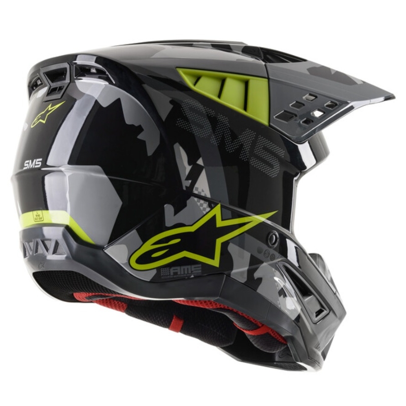 Alpinestars S-M5 Rover motokros čelada antracitno-fluo rumena-kamuflažno siva