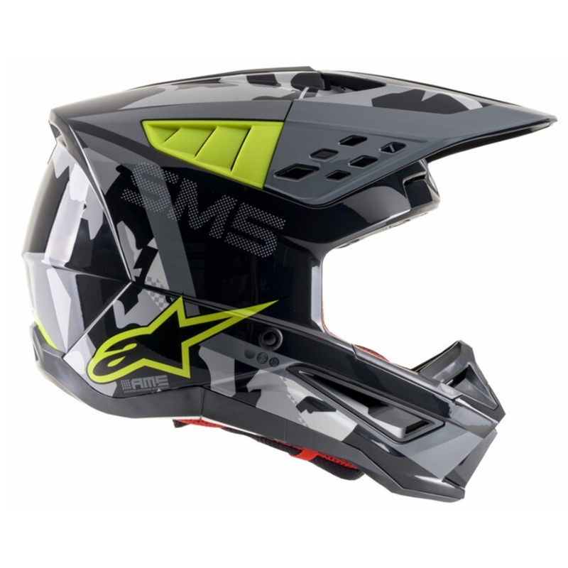 Alpinestars S-M5 Rover motokros čelada antracitno-fluo rumena-kamuflažno siva