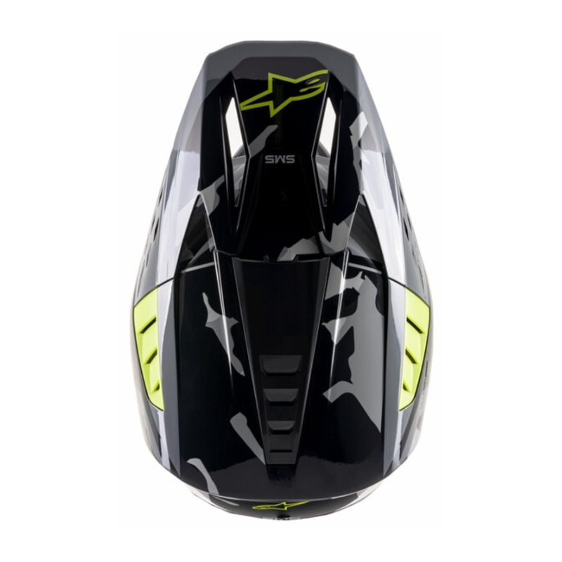 Alpinestars S-M5 Rover motokros čelada antracitno-fluo rumena-kamuflažno siva