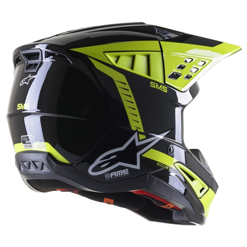 Alpinestars S-M5 Beam motokros čelada Black-Antracite-Fluo Yellow Glossy