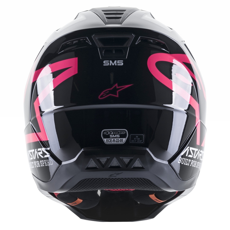 Alpinestars S-M5 Compass motokros čelada črno-roza