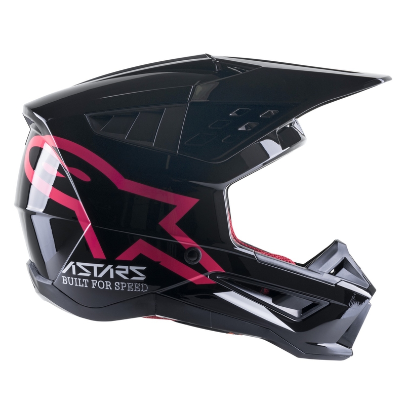 Alpinestars S-M5 Compass motokros čelada črno-roza