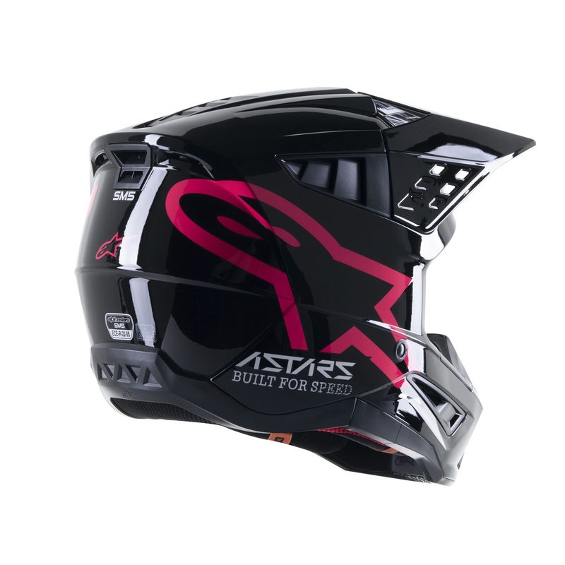 Alpinestars S-M5 Compass motokros čelada črno-roza