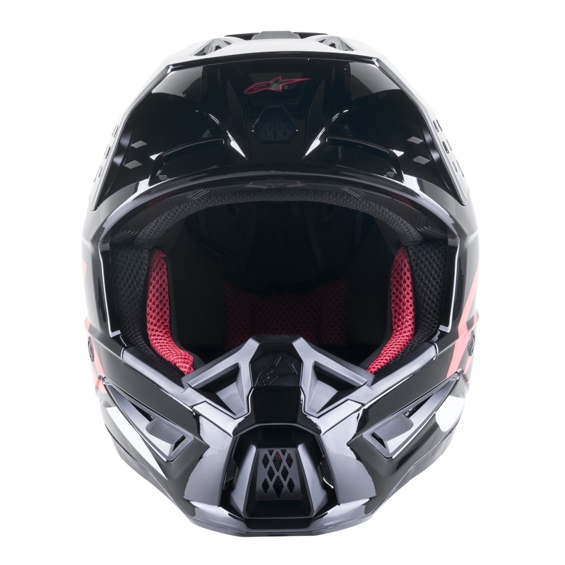 Alpinestars S-M5 Compass motokros čelada črno-roza