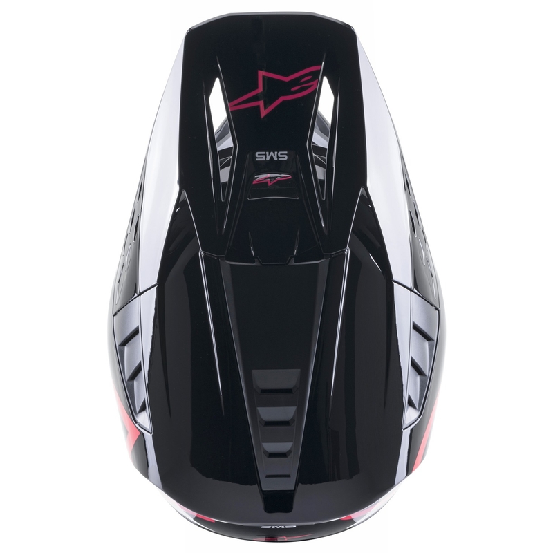 Alpinestars S-M5 Compass motokros čelada črno-roza