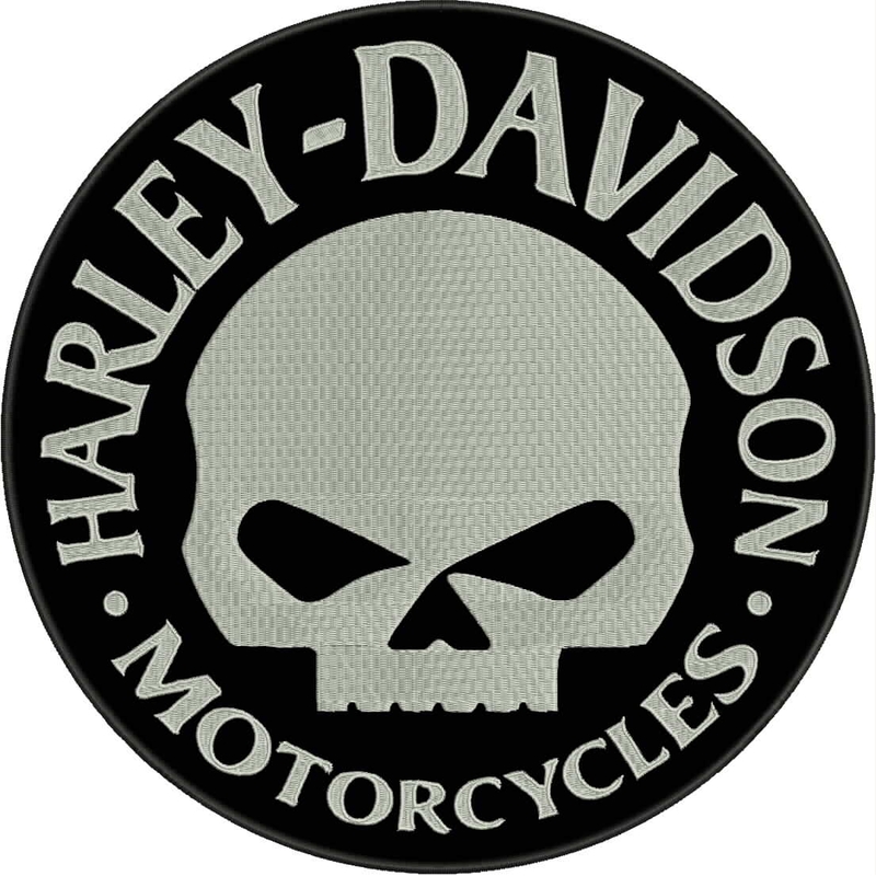 Črno-beli našitek HD Motorcycles