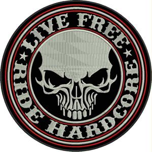 Živite brezplačno - Ride hardcore obliž z rdečimi podrobnostmi