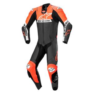 Alpinestars Missile 2 Ward usnjena motoristična obleka črno-fluo rdeče-bela