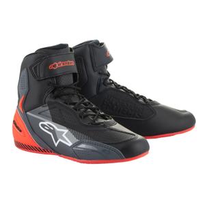 Motoristični škornji Alpinestars Faster-3 črno-sivo-fluo rdeči