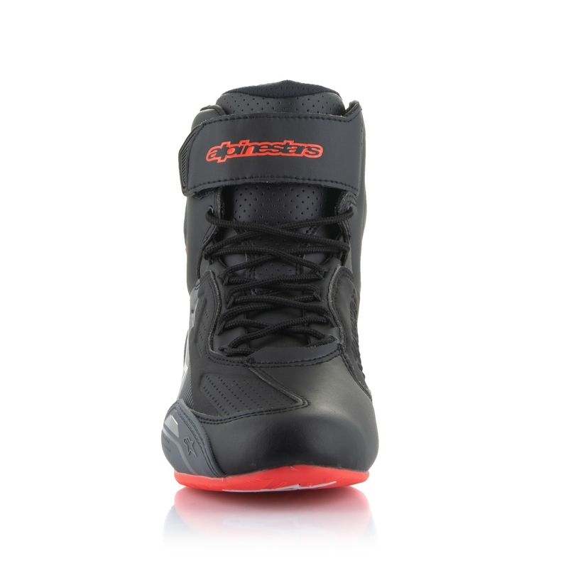 Motoristični škornji Alpinestars Faster-3 črno-sivo-fluo rdeči