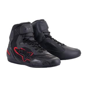Motoristični škornji Alpinestars Faster-3 Rideknit črno-temno sivo-rdeči