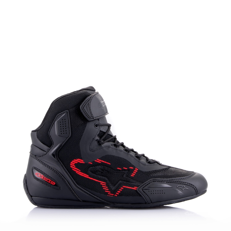 Motoristični škornji Alpinestars Faster-3 Rideknit črno-temno sivo-rdeči
