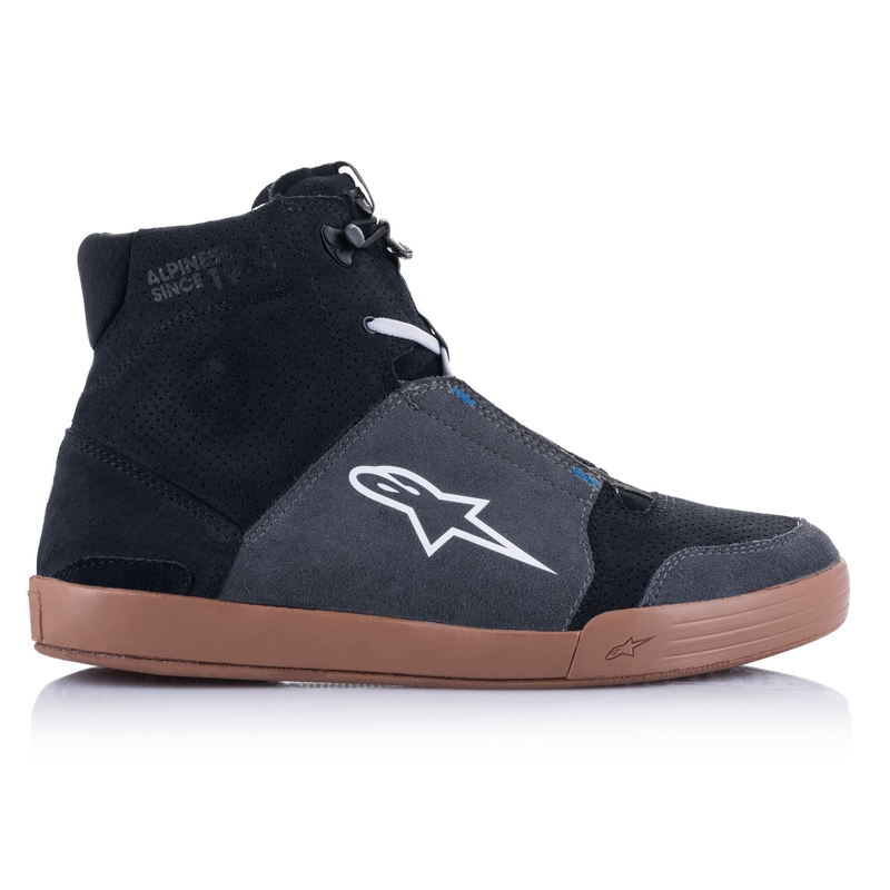 Motoristični škornji Alpinestars Chrome črno-sivo-rjavo-modri