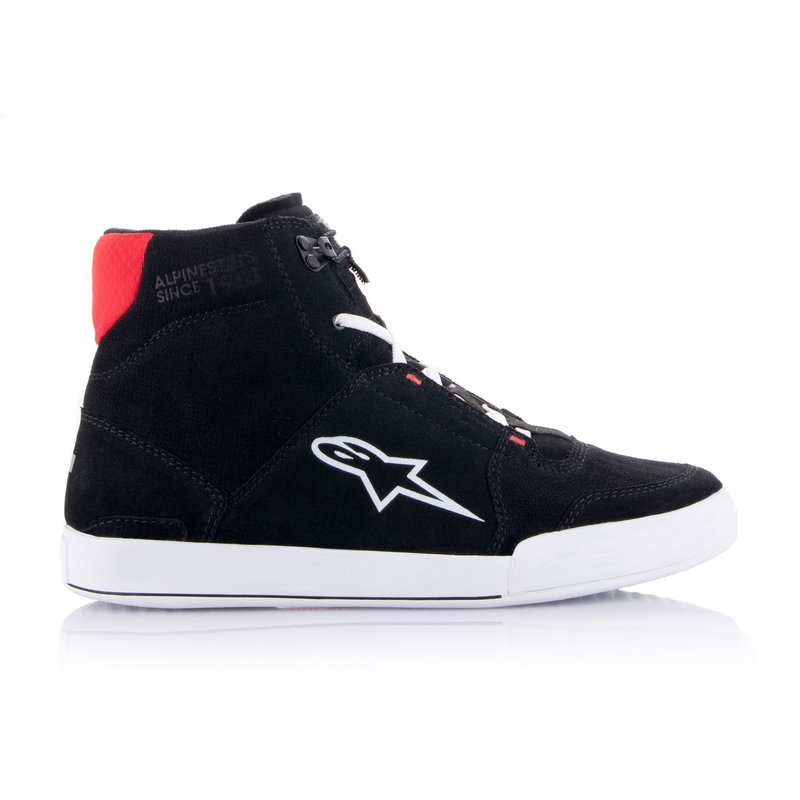 Motoristični škornji Alpinestars Chrome črno-belo-rdeči