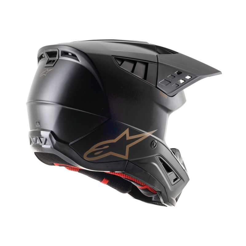 Alpinestars S-M5 Solid motokros čelada črno-rjava mat