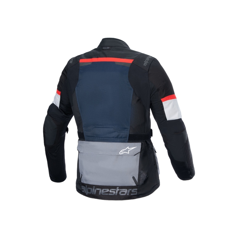 Motoristična jakna Alpinestars Andes Drystar temno modro-črno-svetlo siva