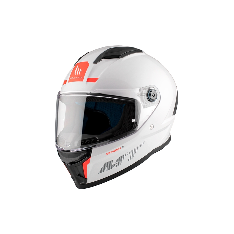 Integralna motoristična čelada MT Stinger 2 Solid glossy white