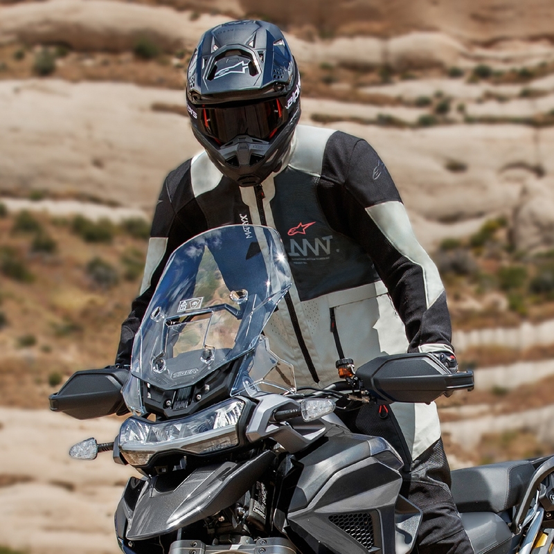 Moto jakna Alpinestars Amt 7 Air svetlo sivo-črna