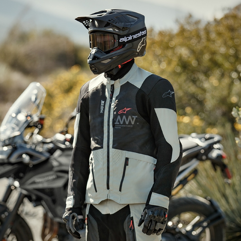 Moto jakna Alpinestars Amt 7 Air svetlo sivo-črna
