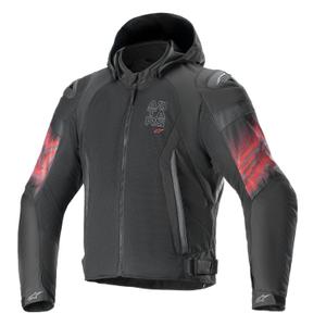 Vodoodporna motoristična jakna Alpinestars Zaca Air Venom črna/rdeča