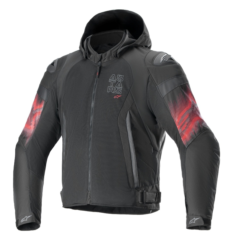 Vodoodporna motoristična jakna Alpinestars Zaca Air Venom črna/rdeča