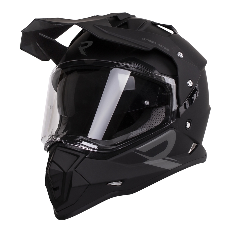 Enduro čelada Street Racer Tracker črna mat - II. kakovosti