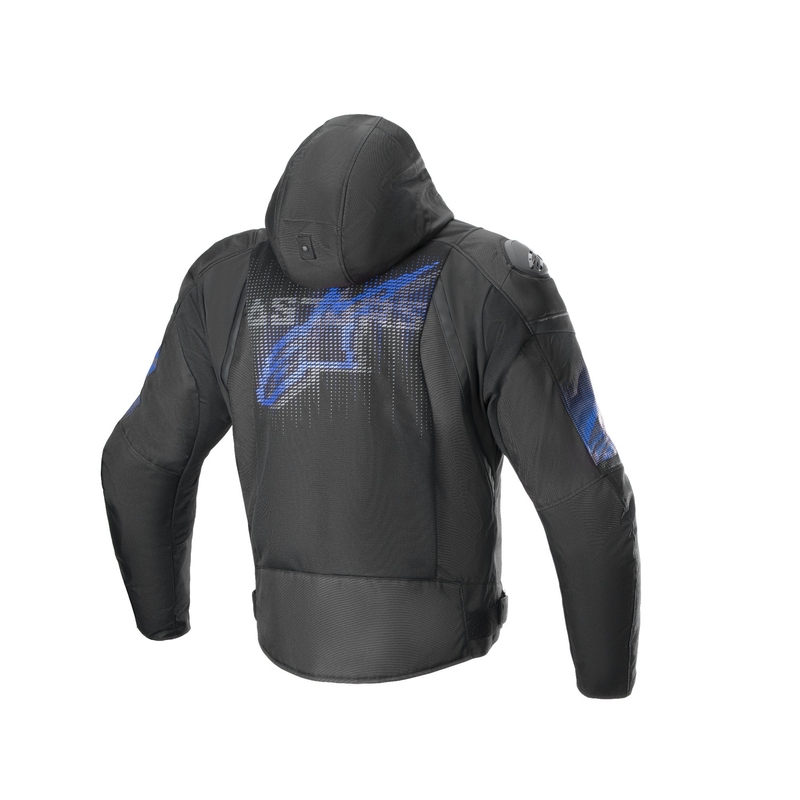 Vodoodporna motoristična jakna Alpinestars Zaca Air Venom črna/fluo modra