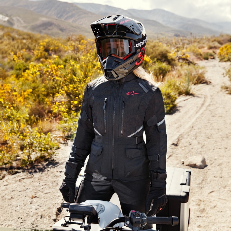 Črna ženska motoristična jakna Alpinestars Stella Andes Air Drystar